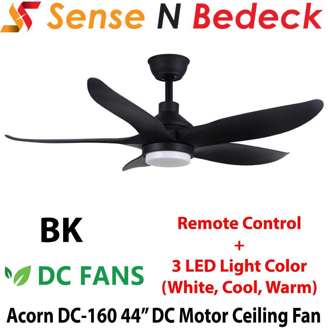 Acorn Dc 160 Ceiling Fan 44 54 Inch Tri Color Led Home