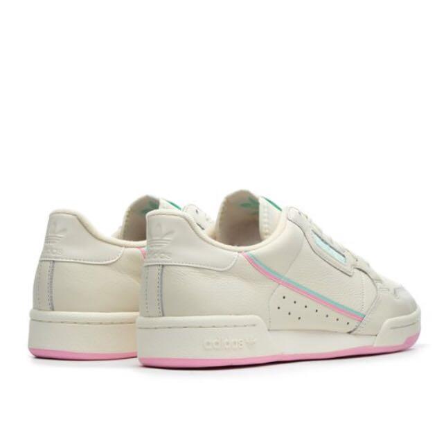 adidas Originals Continental 80 Trainers in Off White and Mint