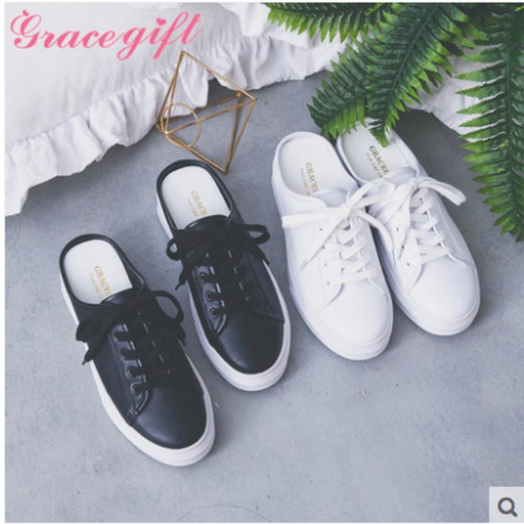backless white sneakers
