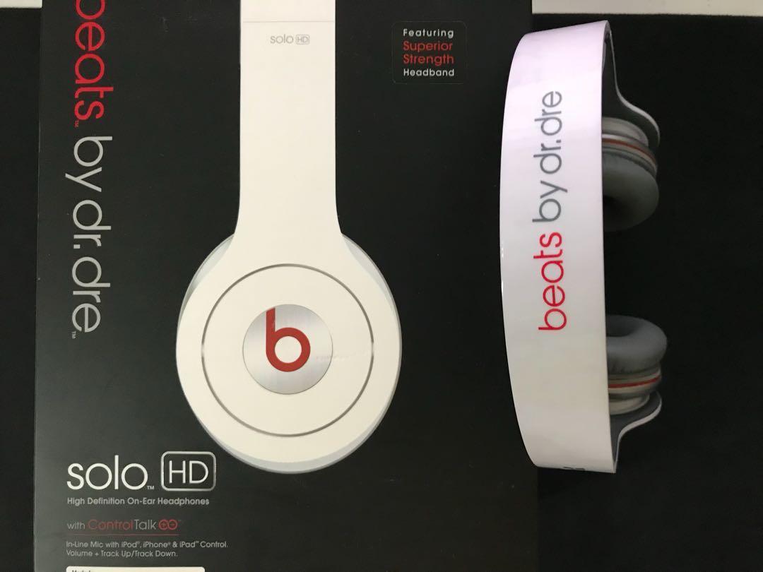 Beats By Dr Dre Solo Hd White Electronics Audio On Carousell