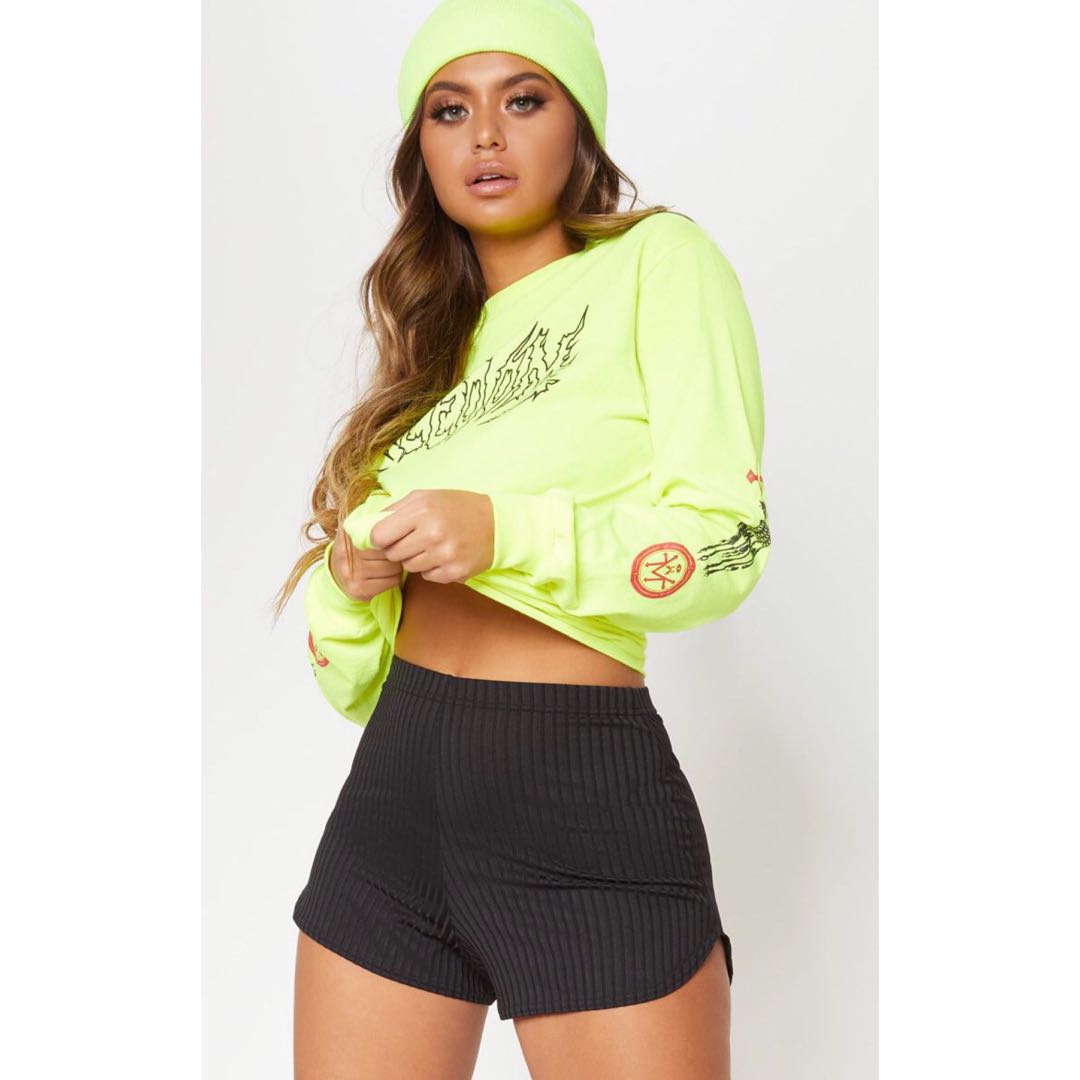 yellow runner shorts