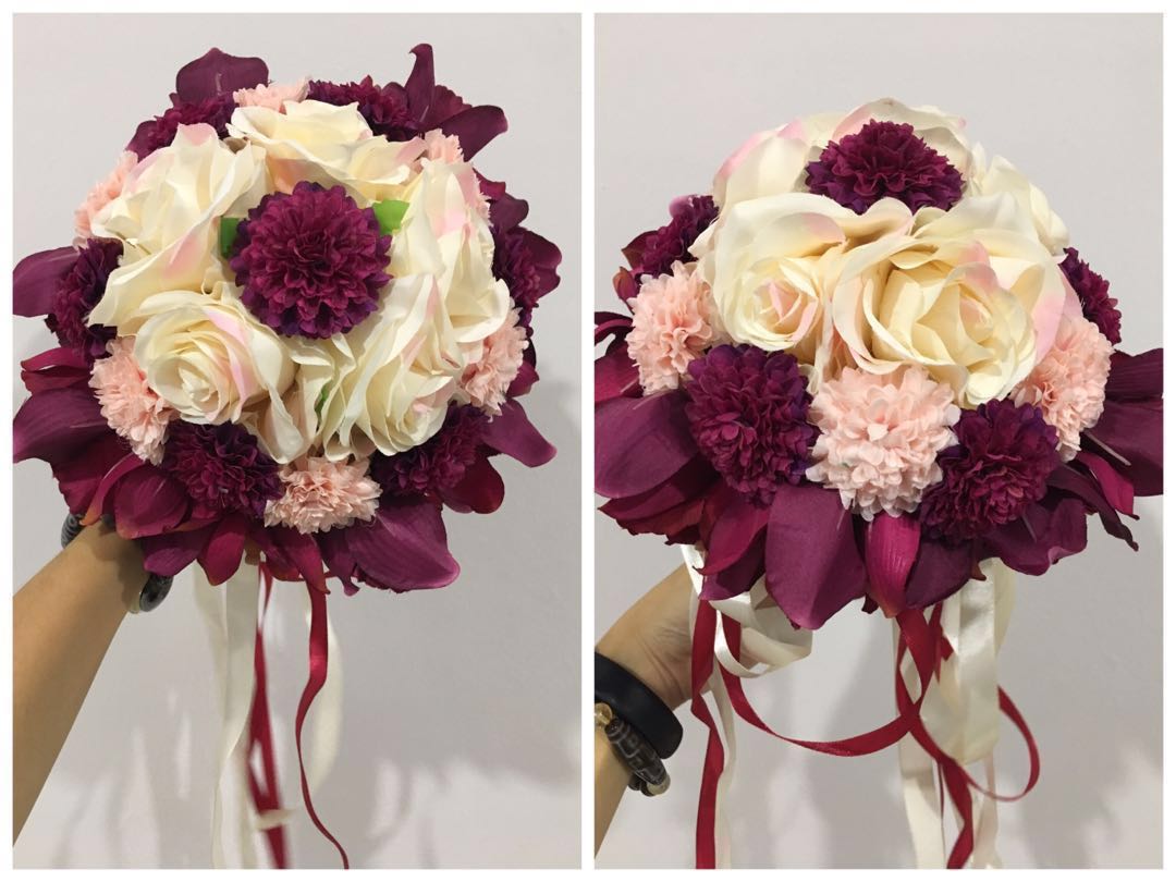Bridal Flower Bouquet (Wedding/ROM/Photoshoot Prop), Hobbies & Toys