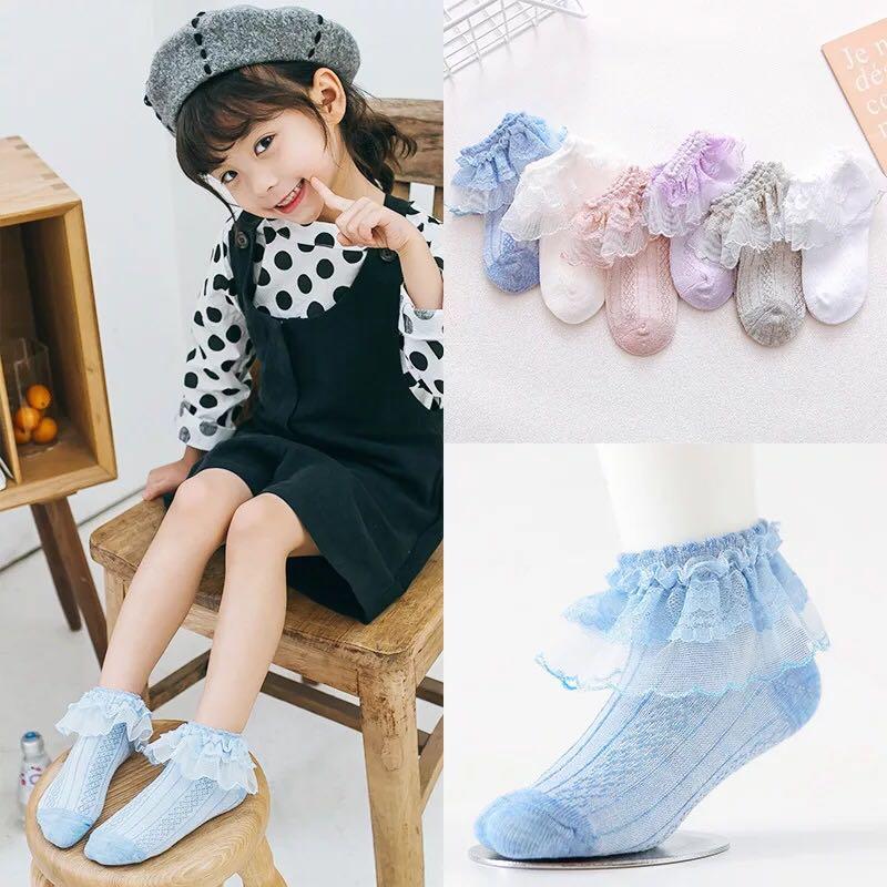 Buy 5 get 1 free Kids Lace Socks Baby Girl Lace Socks