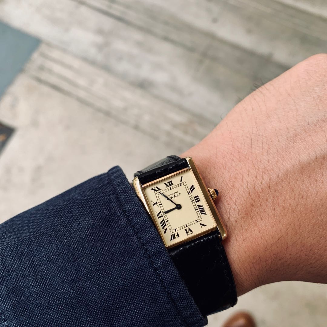 Cartier Tank Louis Gold Mechanical Luxury Watches on Carousell