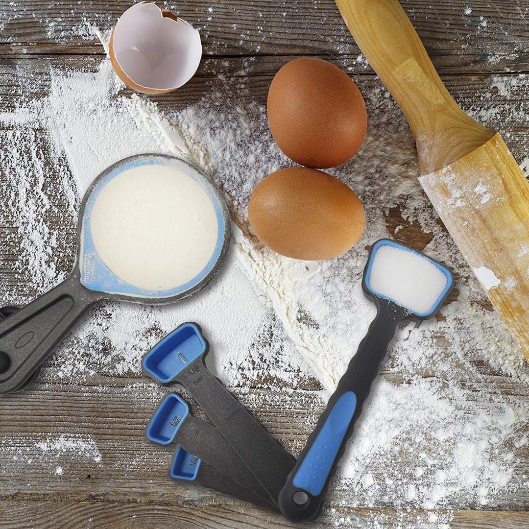 Collapsible Silicone Measuring Cups & Spoons Set (Category: Coffee & Tea Tableware) located in Cavite. Submitted by herorganicbeauty (Listing ID 228829323, Image 2). Description: Collapsible Silicone Measuring Cups & Spoons Set ✔4 POPOUT SILICONE MEASURING CUPS : 1 Cup/250ml, ½ Cup/125ml, 1/3 Cup/80ml, ¼ Cup/60ml. Easily flatten squish cups for storage ✔4 SILICONE MEASURING TABLESPOONS & TEASPOONS : 1 tbsp/15ml, 1 tsp/5ml, ½ tsp/2.5ml, ¼ tsp/1.25