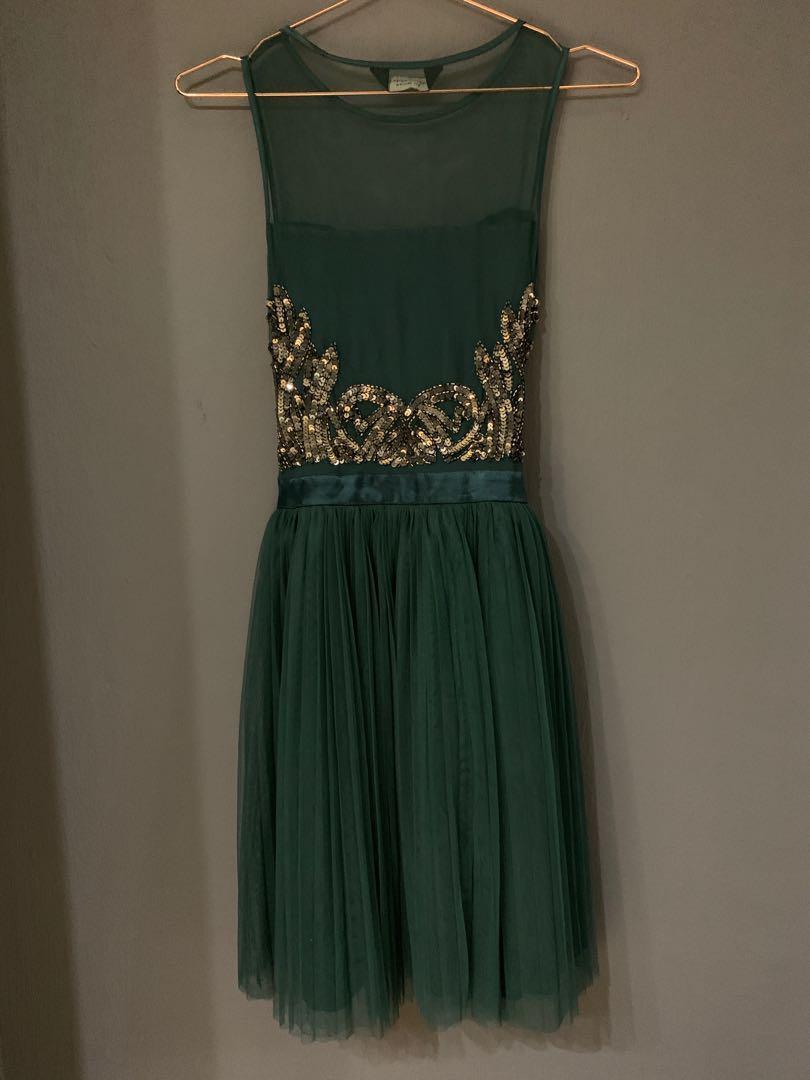 dorothy perkins green sequin dress
