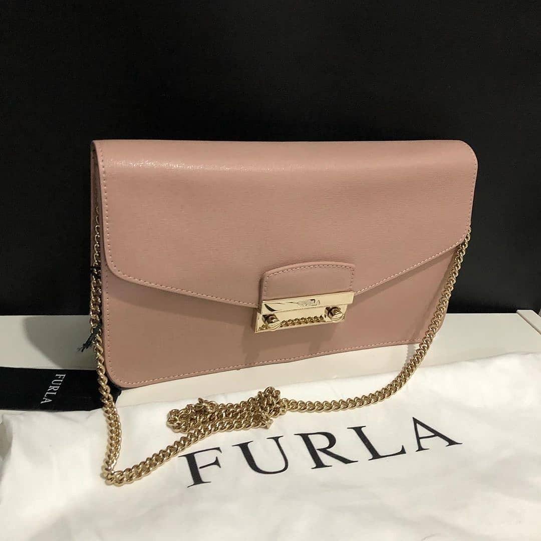 Furla Julia Long Pochette Crossbody sz 25x14x5cm Moonstone