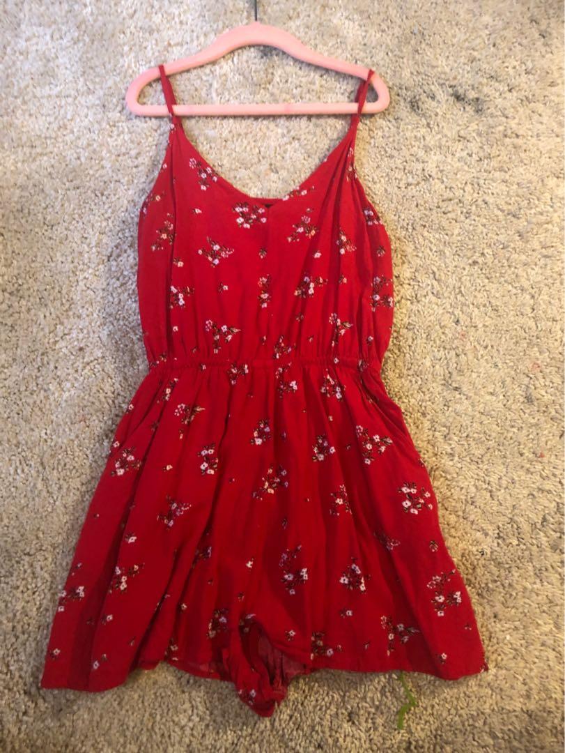 h&m red romper