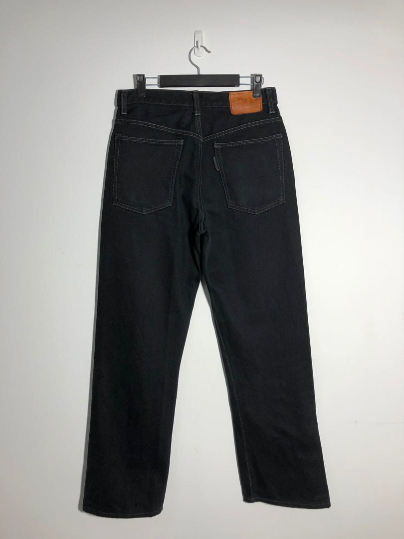 Hollywood Ranch Market HRM Straight Cut Black Jeans Pai Kulit Size