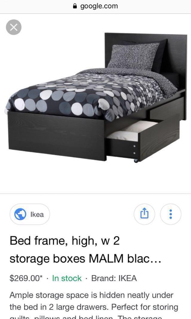 Ikea Single Bed W Bed Frame Furniture Beds Mattresses On Carousell