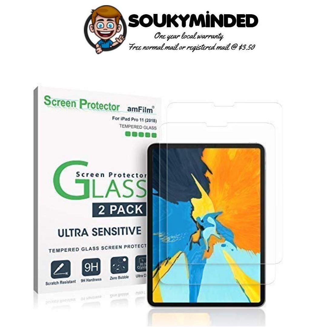 In Stock Amfilm Glass Screen Protector For Ipad Pro 11 Inch 2 Pack Tempered Glass Ultra Sensitive Face Id And Apple Pencil Compatible Mobile Phones Tablets Others On Carousell