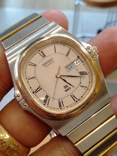 Jam Tangan Seiko SQ 100 Model Omega, Fesyen Pria, Jam Tangan di Carousell