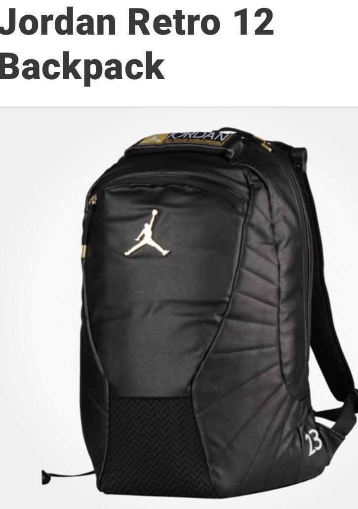 black and white jordan backpack