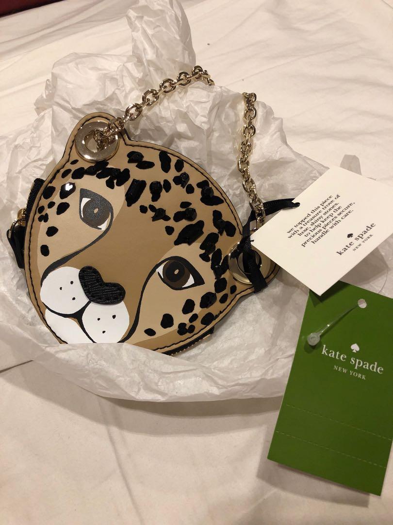 Kate Spade Leopard Coin Purse Women s Fashion Bags Wallets Purses Pouches on Carousell