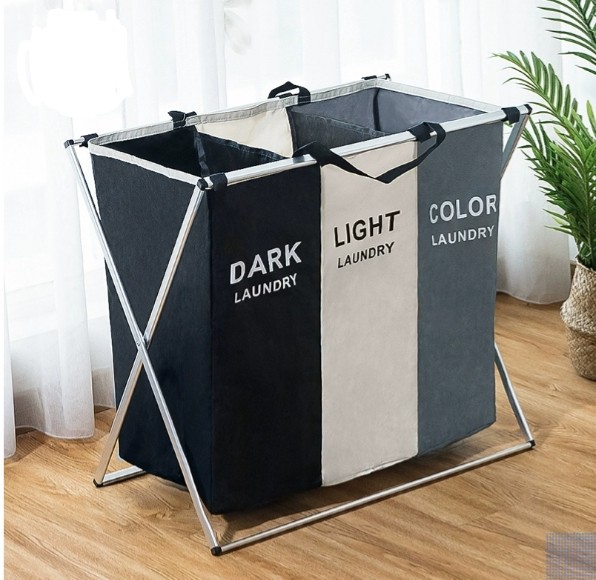 dark white colour laundry basket