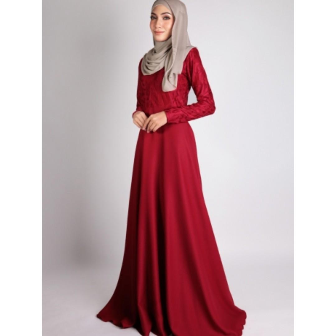 Dress muslimah princess cut cheap
