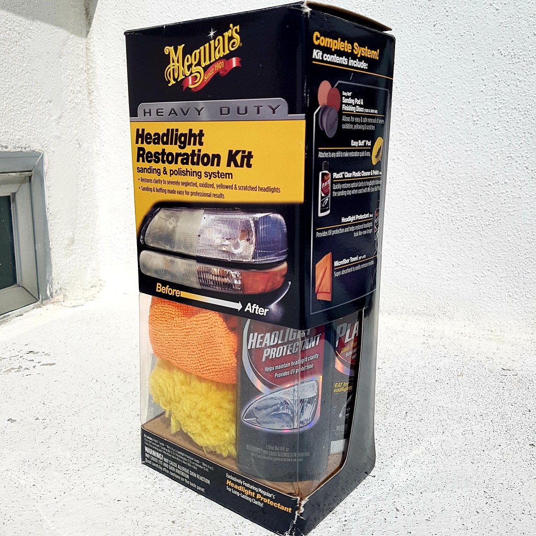 Meguiars G3000 Headlight/ Headlamp Restoration Car Kit (PlastX Cleaner