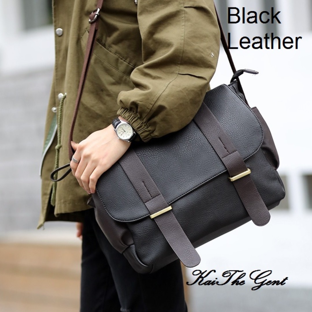 Men Sling Messenger Formal Leather Bag