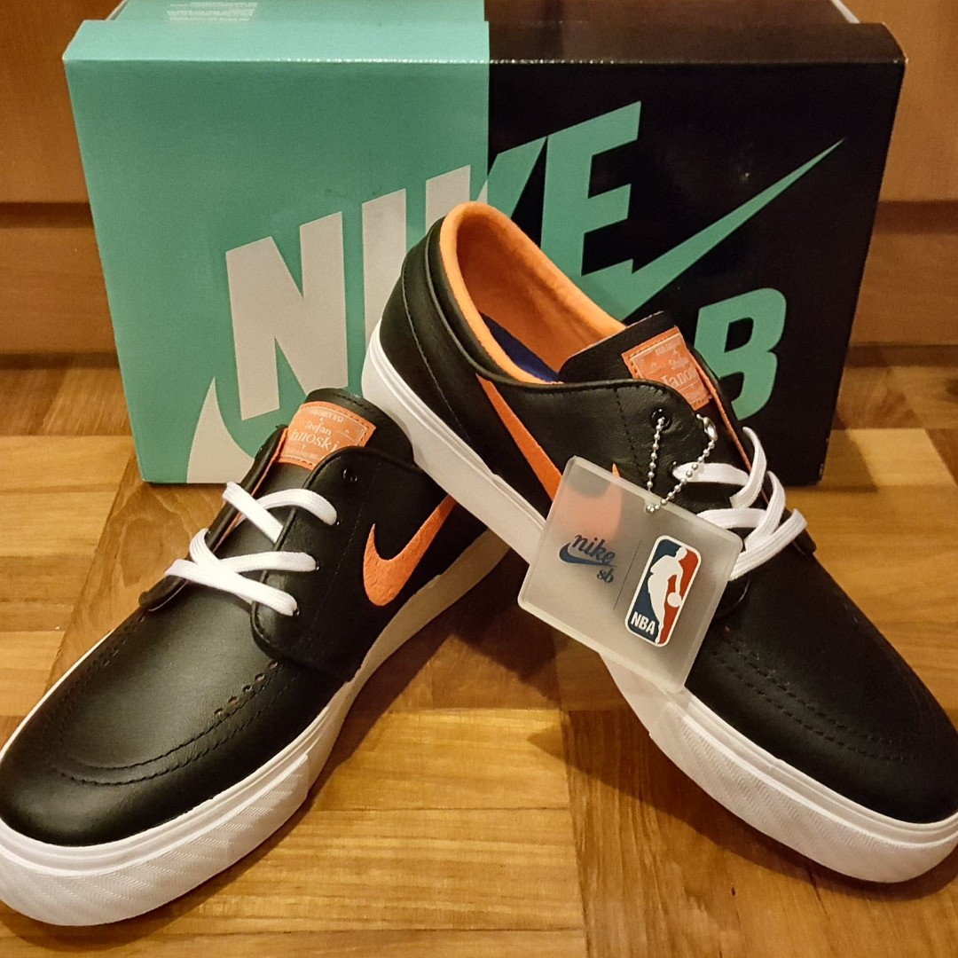Nike SBxNBA Zoom Stefan Janoski Black Orange NY Knicks