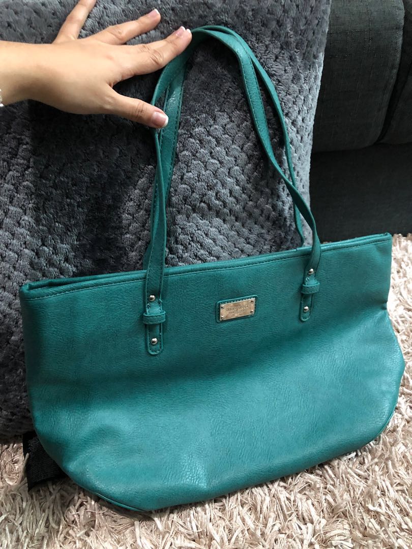 teal shoulder bag