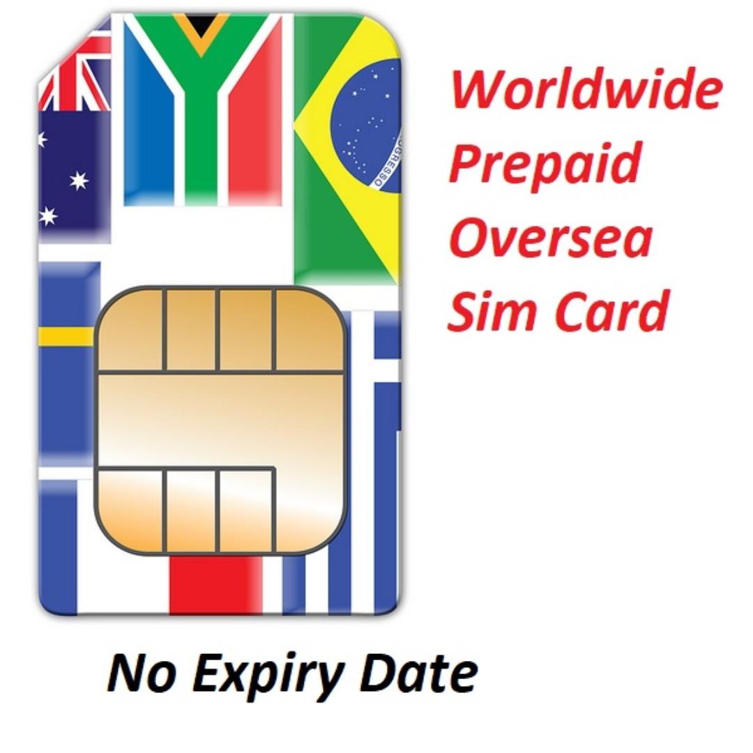 No Expiry Date Global Worldwide Prepaid Sim Card Data Roaming Asia China Europe Thailand Malaysia Japan Korea Singapore Tickets Vouchers Store Credits On Carousell