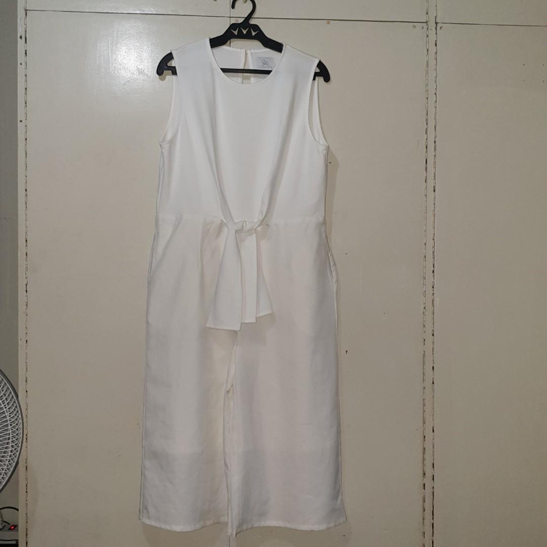 Plains and prints white jumpsuit outlet