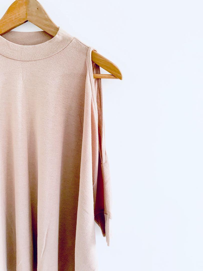 Tempt Brown Top W Open Shoulders Women S Fashion Clothes Tops