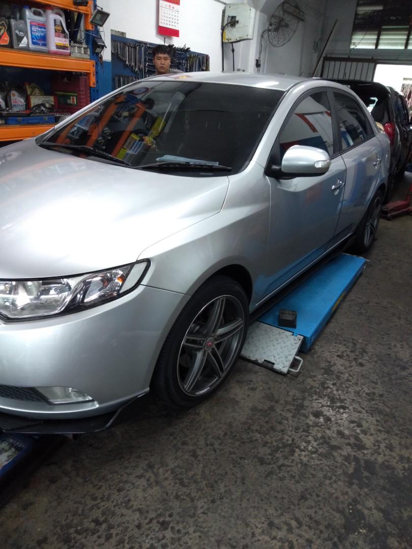 Universal front, side lip rear diffuser and spoiler for kia cerato, Car