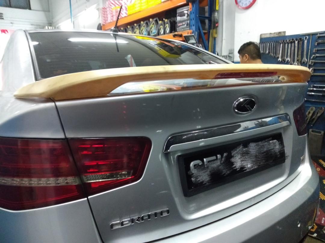 Universal front, side lip rear diffuser and spoiler for kia cerato, Car