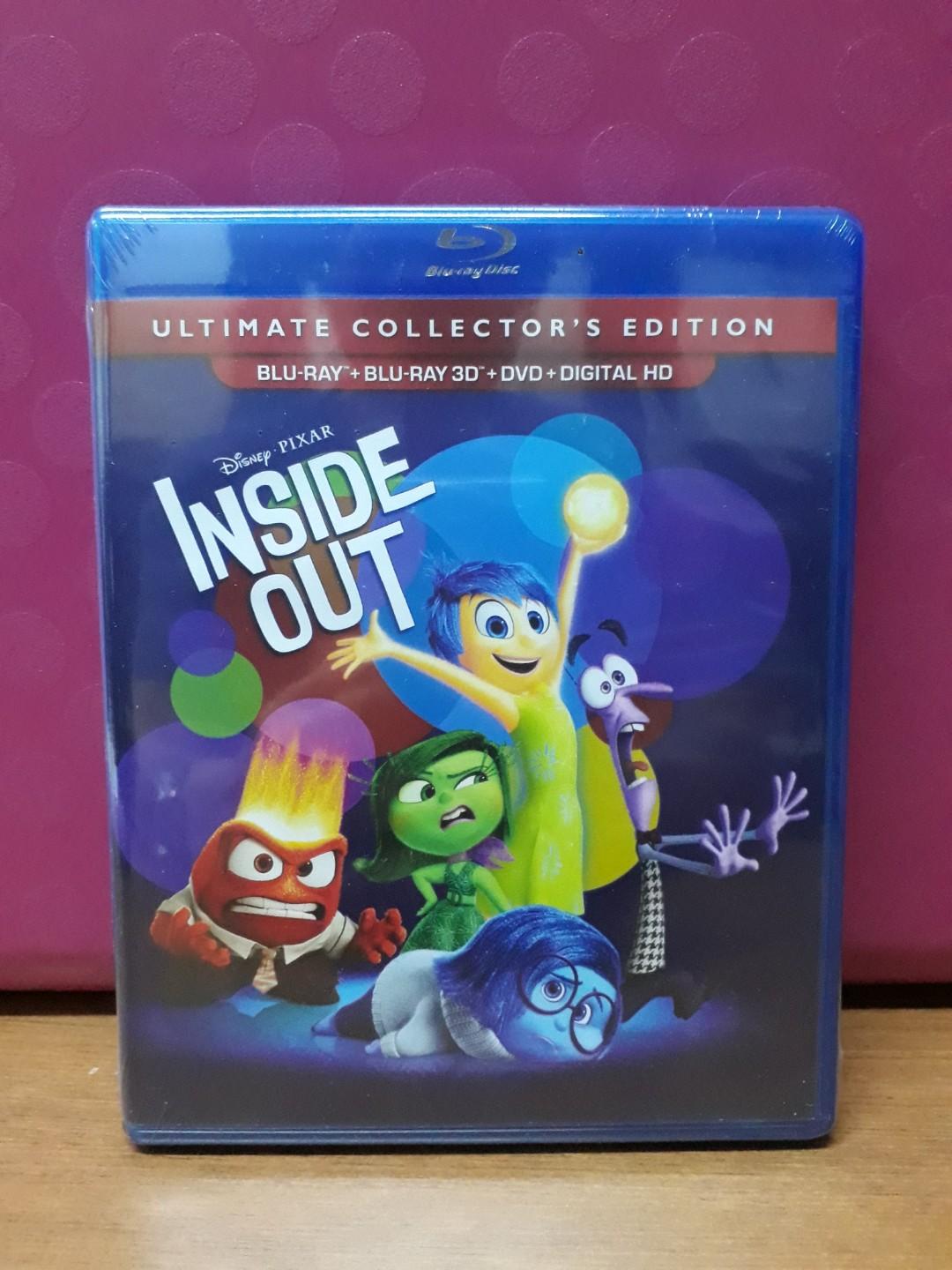 Usa Blu Ray 3d Inside Out 3d 4 Discs Disney Pixar Music