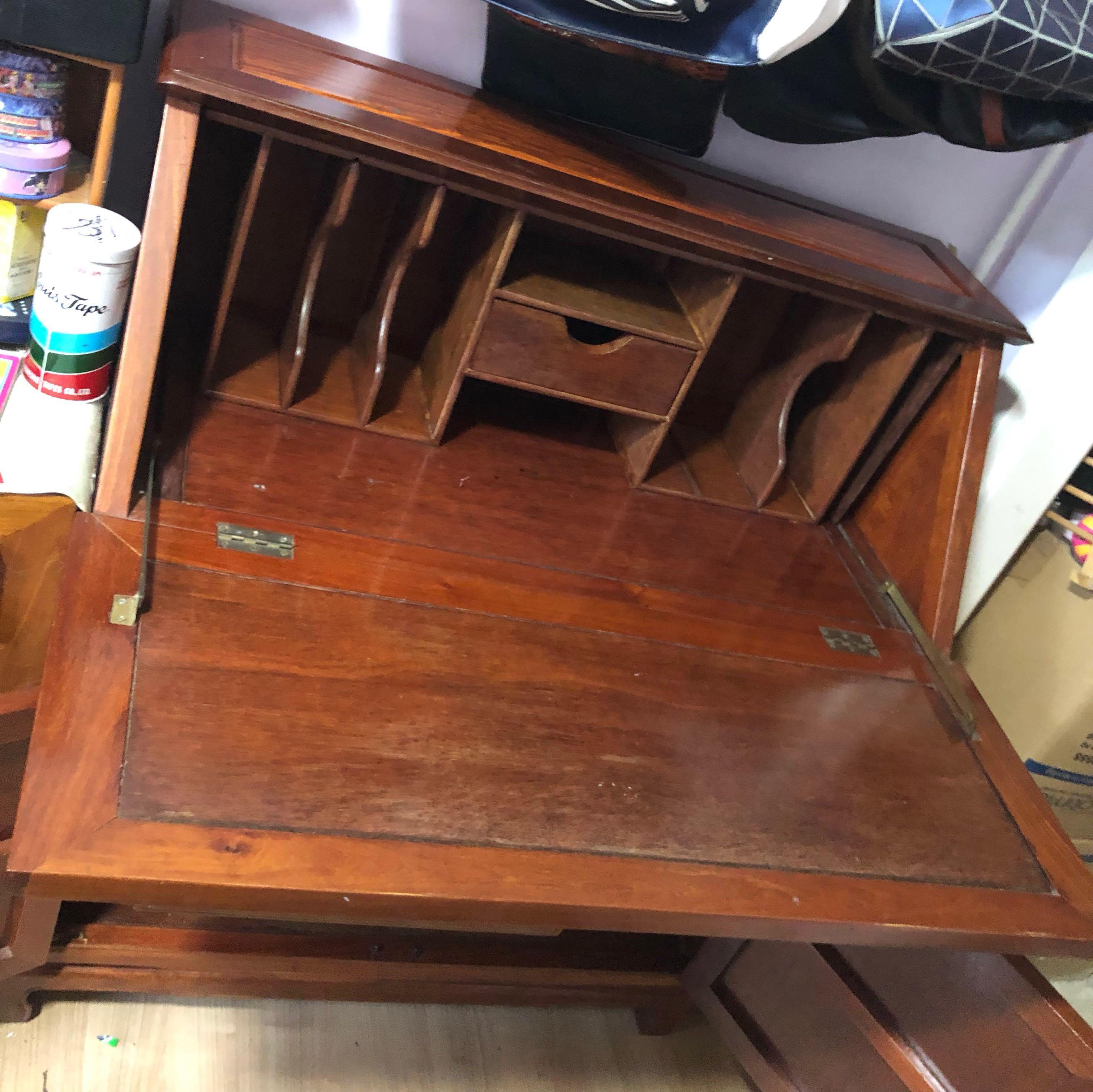 Vintage solid teak wood Antique study table and Furniture