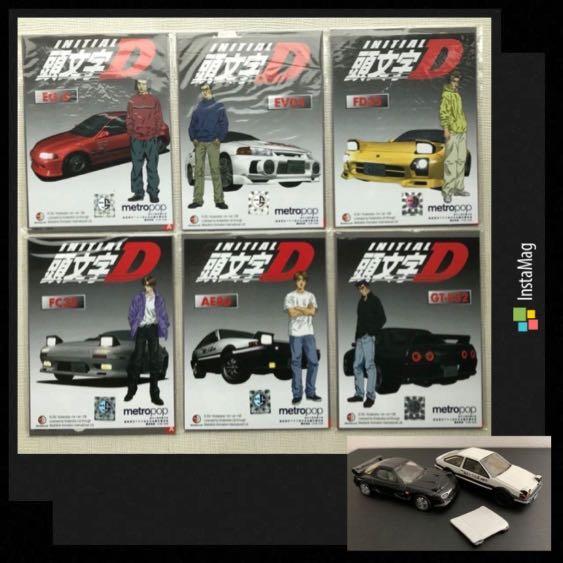 100 全新日本動畫initial D 頭文字d Ae86 Ev04 Gt R32 摺紙模型車paper Model Car 一套六款送模型車仔兩架 興趣及遊戲 玩具 遊戲類