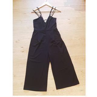 Black String Jumpsuit w/ Pockets