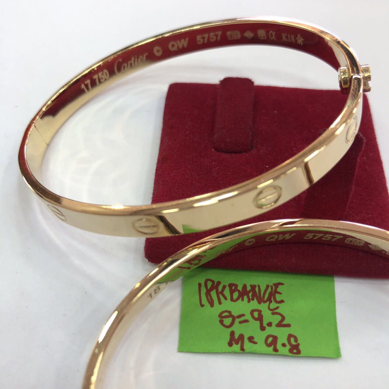 18k Saudi gold Cartier inspired bangle 