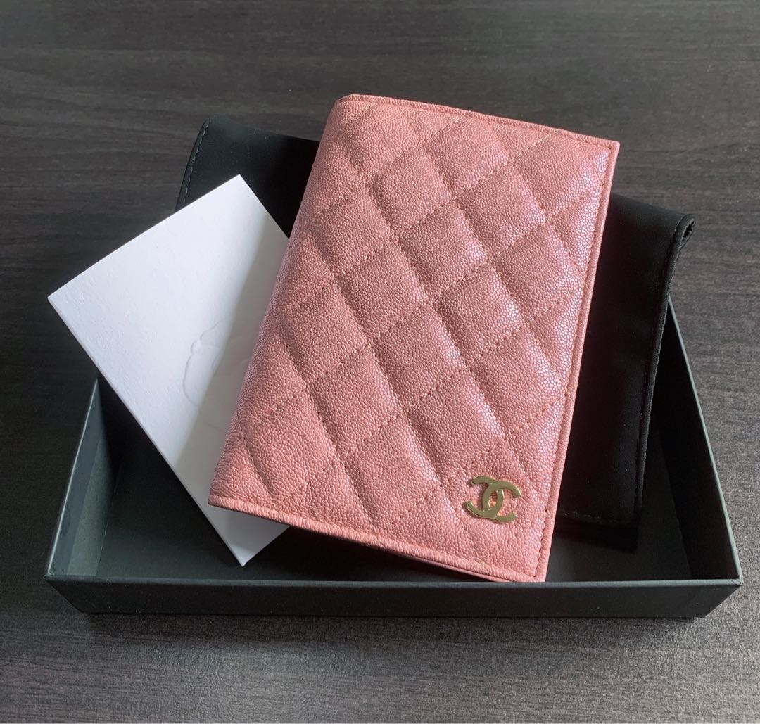 Chanel 19S Passport Holder, Luxury, Bags & Wallets on Carousell