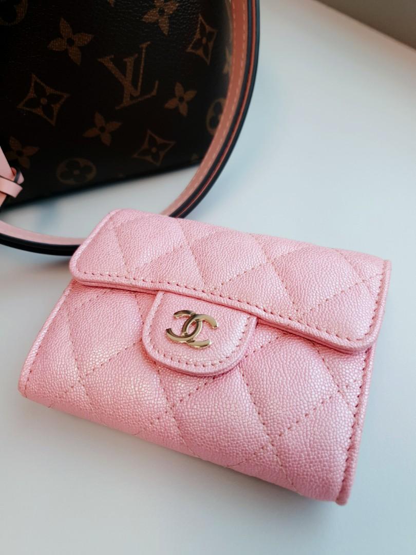 Chanel XL Cardholder in Iridescent Pink 