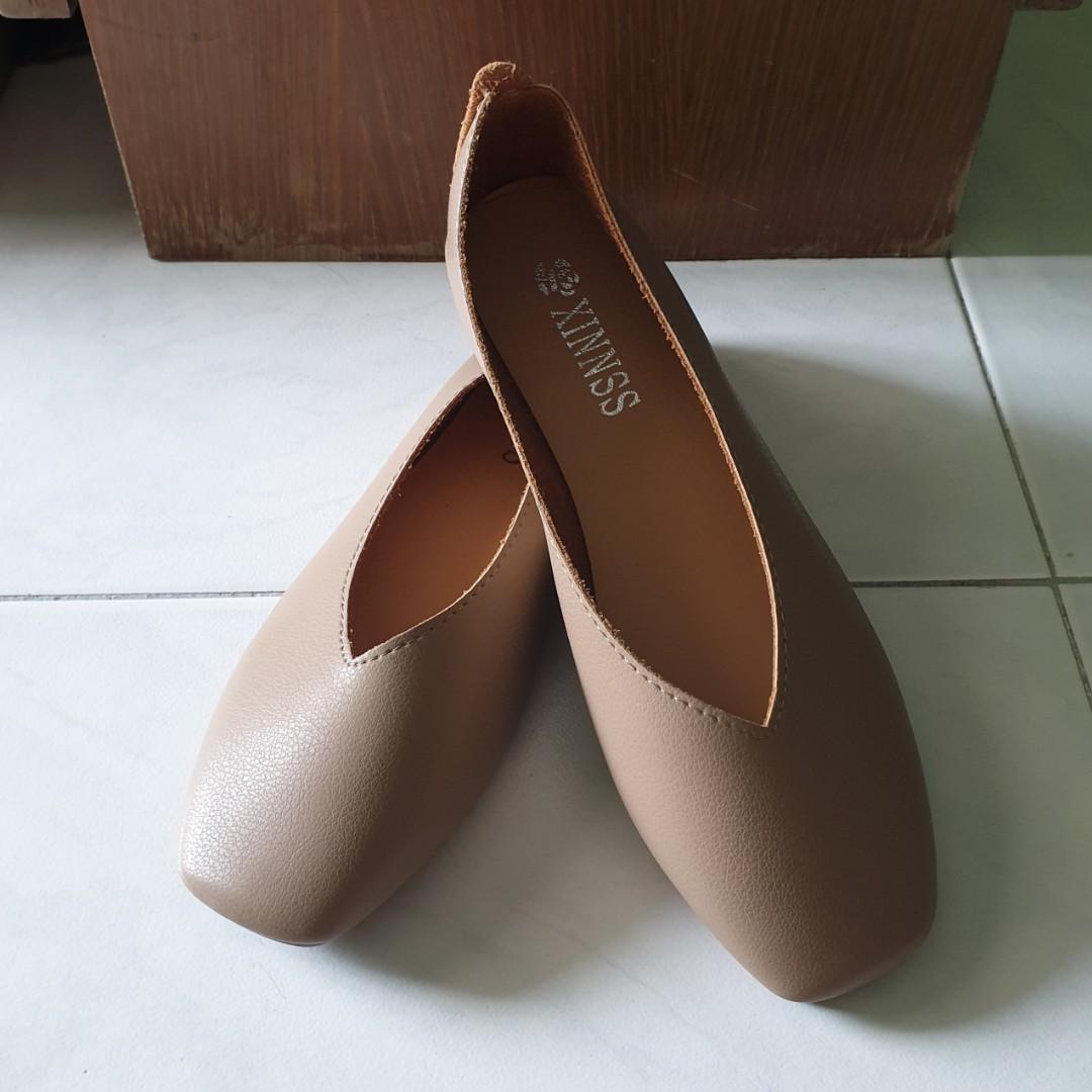 dark tan flats