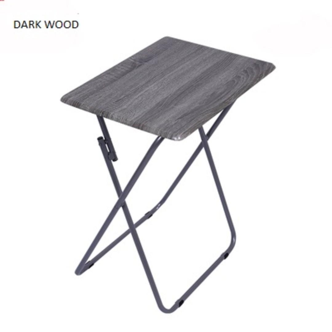 Foldable Indoor Outdoor Study Picnic Table Dark Wood