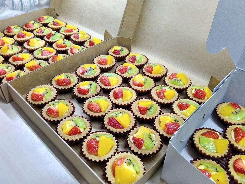 Fruit Tarts, Nutella Tarts, kaya tart, kuih bakar lauk 