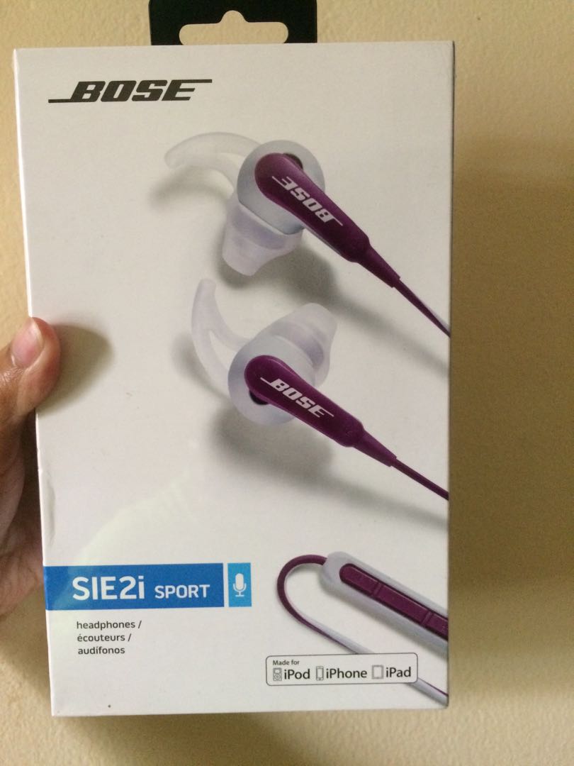 Headset BOSE SIE2i sport purple- Apple Device, Elektronik, Audio di  Carousell