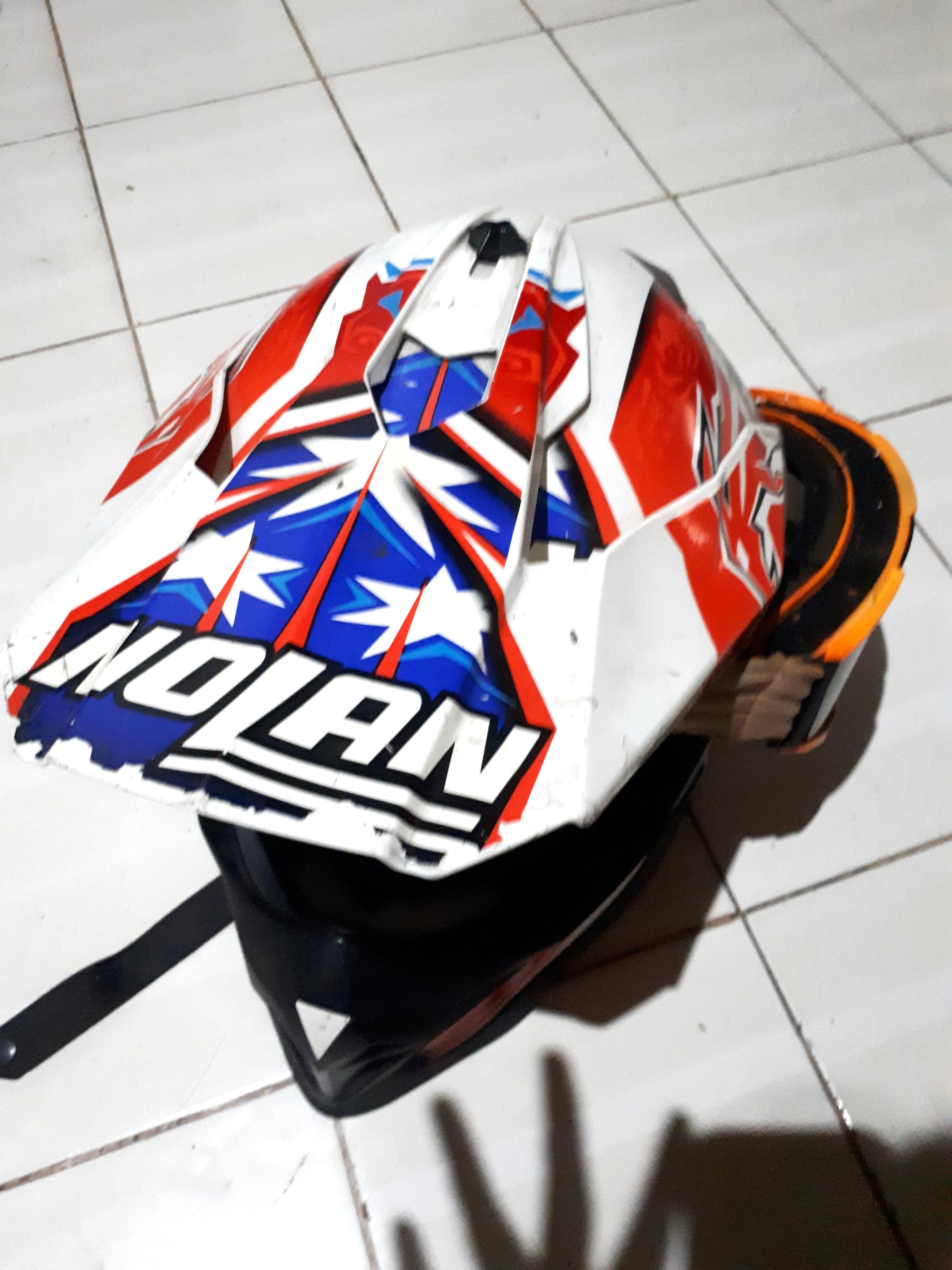 Helm Cross Nolan Original Motor di Carousell