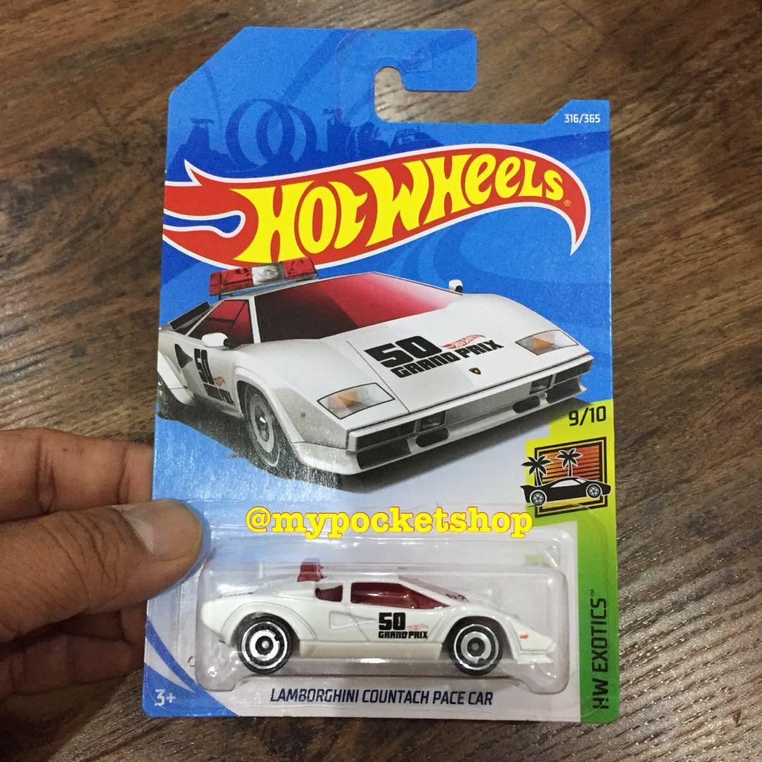 Hot wheels lamborghini countach pace car white sale