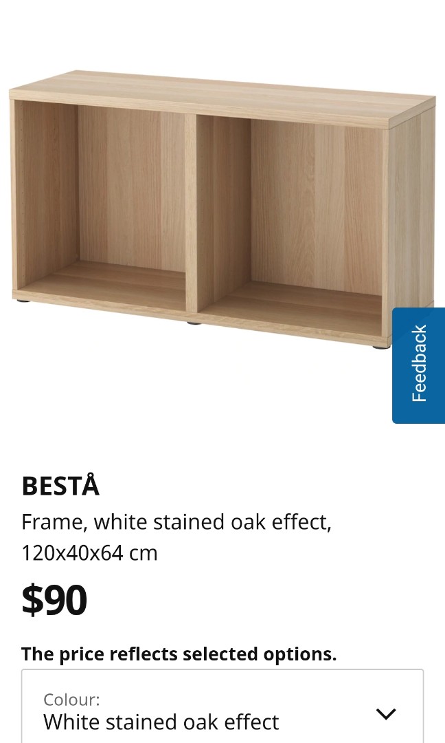 Bn Ikea BestÃ… Frame Shelf Cabinet 120x40x64 Cm Furniture