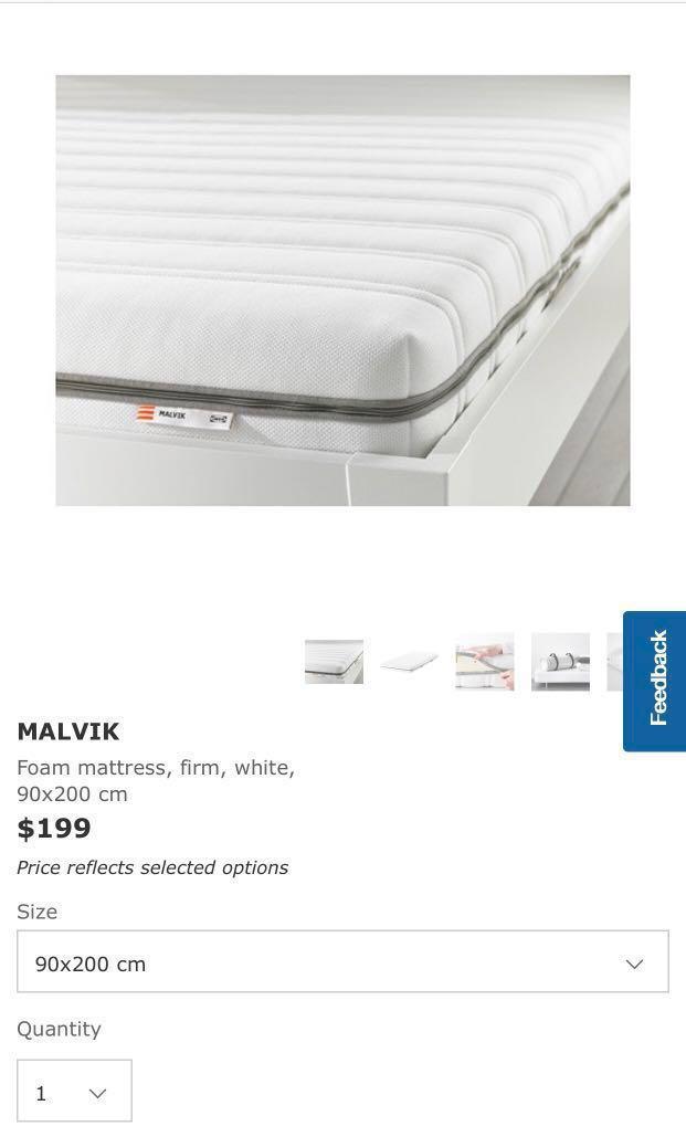Ikea Malvik Mattress 90 200 Furniture Beds Mattresses On