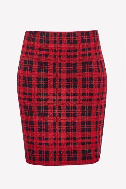 Jack wills red tartan skirt top