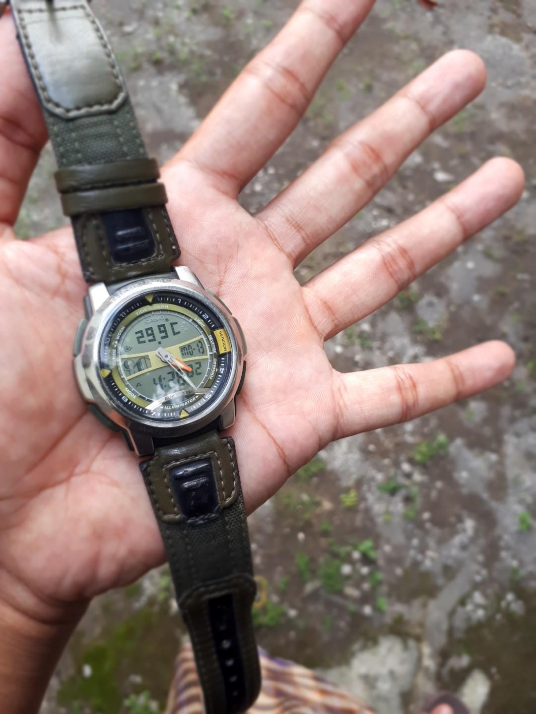 Jam Tangan Casio Thermo Aqf 100 Men S Fashion Men S Watches On