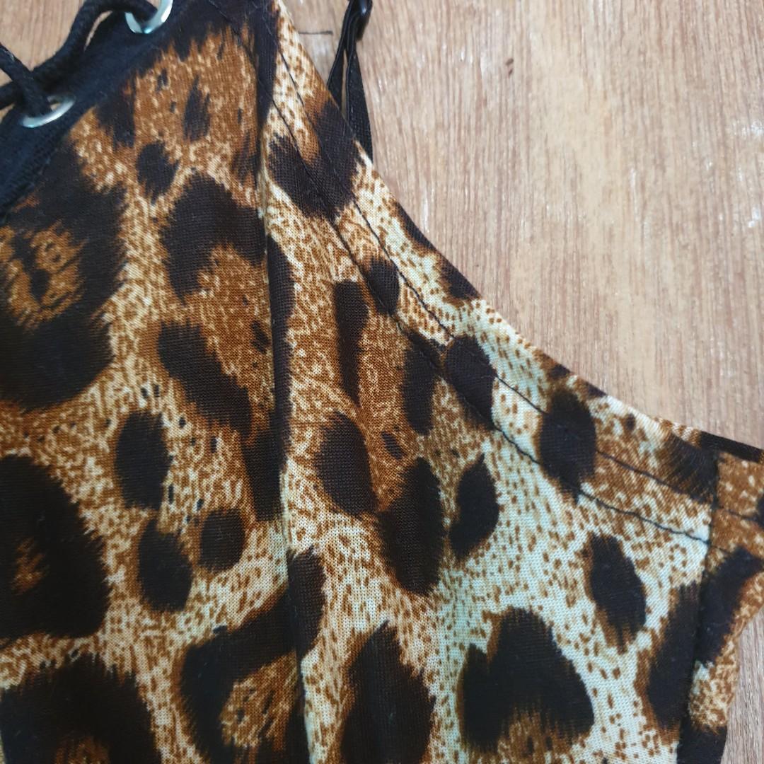 LEOPARD PRINT BODY SUIT, Women's Fashion, Tops, Sleeveless on Carousell