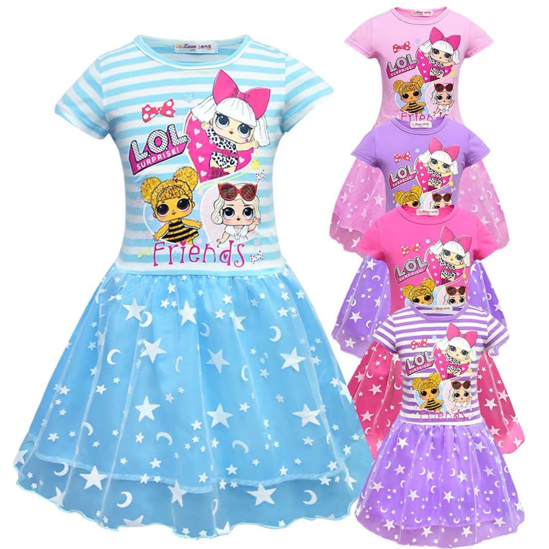 Little Lol Surprise Girl Dress Dfs981 Size 100cm 110cm 120cm