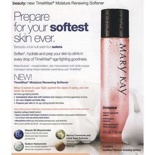 Mary Kay Timewise Moisture Renewing Softener Beauty Personal Care Face Face Care On Carousell