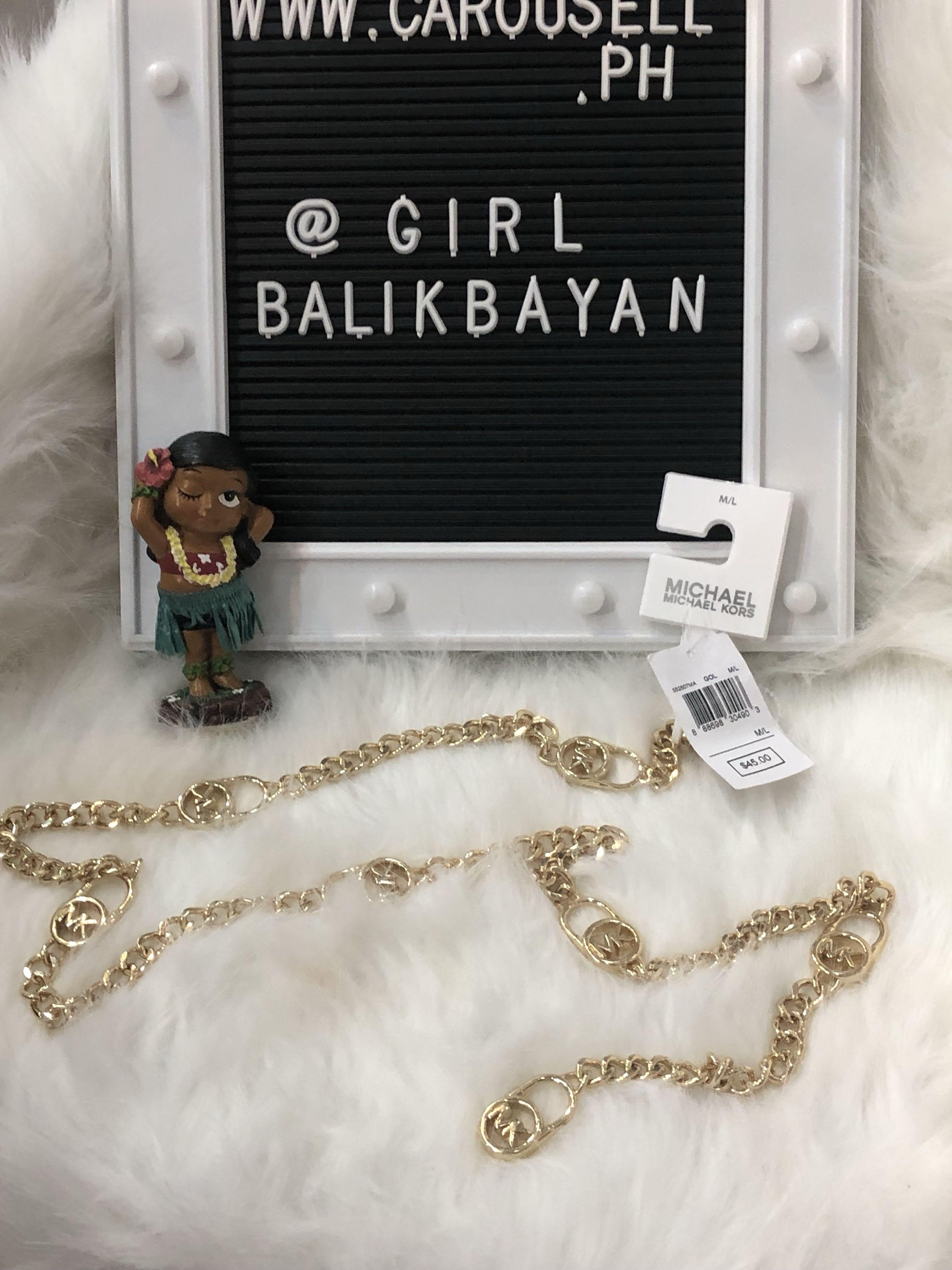 michael kors gold chain belt